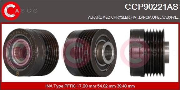 Casco CCP90221AS - Puleggia cinghia, Alternatore autozon.pro