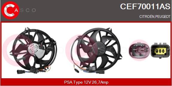 Casco CEF70011AS - Elettromotore, Ventola radiatore autozon.pro