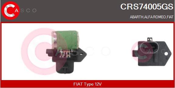 Casco CRS74005GS - Resistore addizionale, Elettromotore-Ventola radiatore autozon.pro