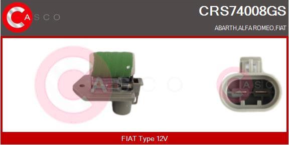 Casco CRS74008GS - Resistore addizionale, Elettromotore-Ventola radiatore autozon.pro