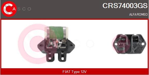 Casco CRS74003GS - Resistore addizionale, Elettromotore-Ventola radiatore autozon.pro