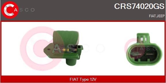 Casco CRS74020GS - Resistore addizionale, Elettromotore-Ventola radiatore autozon.pro