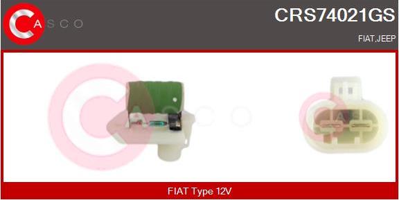 Casco CRS74021GS - Resistore addizionale, Elettromotore-Ventola radiatore autozon.pro