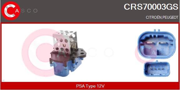 Casco CRS70003GS - Resistore addizionale, Elettromotore-Ventola radiatore autozon.pro