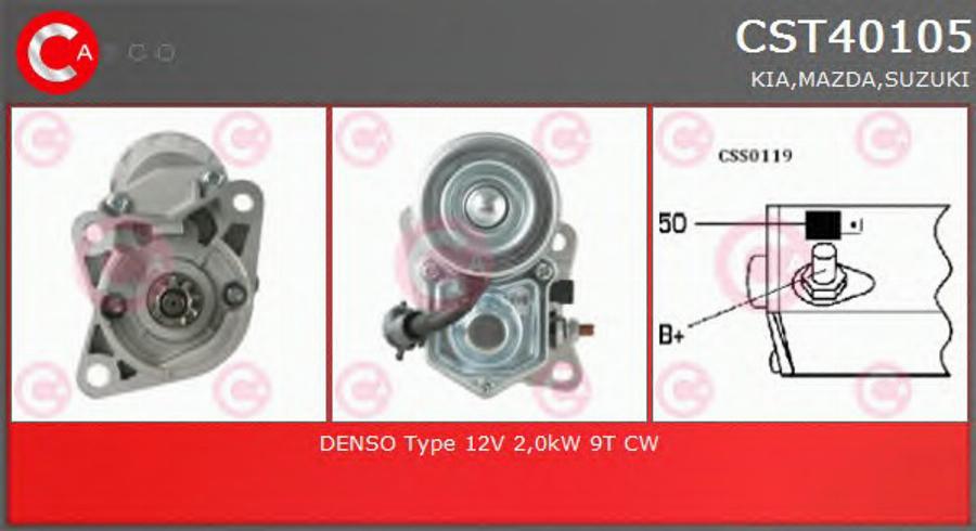 Casco CST40105 - Motorino d'avviamento autozon.pro