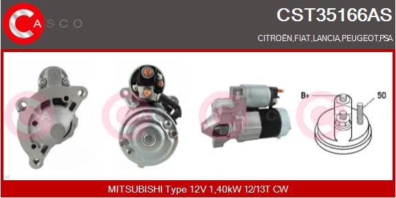 Casco CST35166AS - Motorino d'avviamento autozon.pro