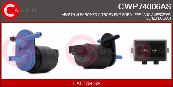 Casco CWP74006AS - Pompa acqua lavaggio, Pulizia cristalli autozon.pro