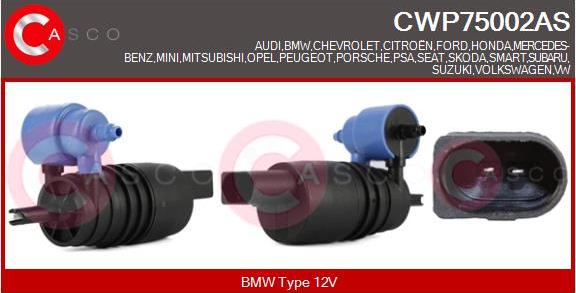 Casco CWP75002AS - Pompa acqua lavaggio, Pulizia cristalli autozon.pro