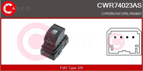 Casco CWR74023AS - Interruttore, Alzacristallo autozon.pro