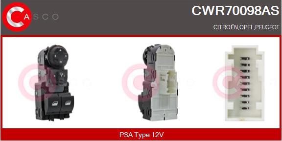 Casco CWR70098AS - Interruttore, Alzacristallo autozon.pro