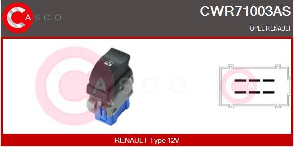 Casco CWR71003AS - Interruttore, Alzacristallo autozon.pro