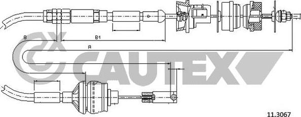 Cautex 038221 - Cavo comando, Comando frizione autozon.pro