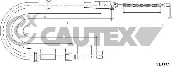 Cautex 028481 - Cavo comando, Freno stazionamento autozon.pro