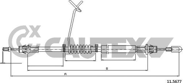 Cautex 761457 - Cavo comando, Freno stazionamento autozon.pro