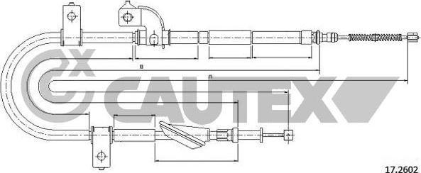 Cautex 762623 - Cavo comando, Freno stazionamento autozon.pro