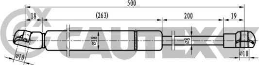 Cautex 773458 - Ammortizzatore pneumatico, Cofano motore autozon.pro