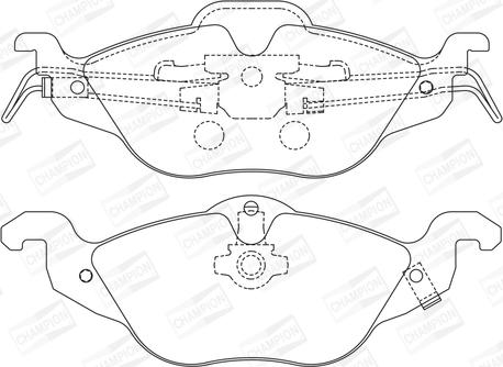 Champion 571968CH - Kit pastiglie freno, Freno a disco autozon.pro