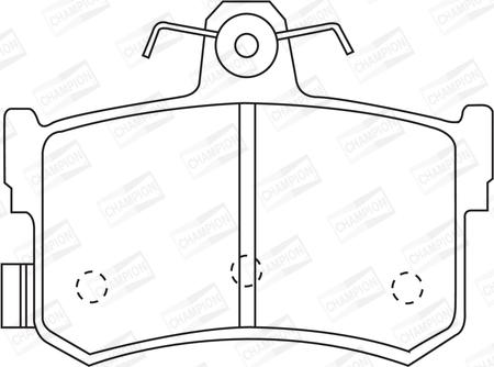 Champion 571938CH - Kit pastiglie freno, Freno a disco autozon.pro