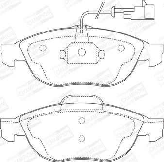 Champion 571933CH - Kit pastiglie freno, Freno a disco autozon.pro