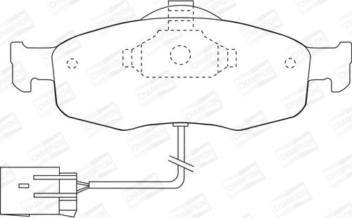 Champion 571522CH - Kit pastiglie freno, Freno a disco autozon.pro