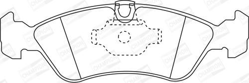 Champion 571391CH - Kit pastiglie freno, Freno a disco autozon.pro