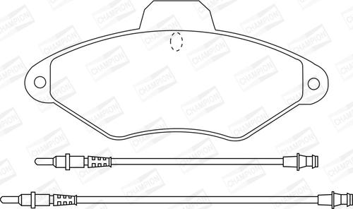 Champion 571757CH - Kit pastiglie freno, Freno a disco autozon.pro