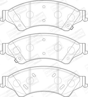 Champion 573449CH - Kit pastiglie freno, Freno a disco autozon.pro