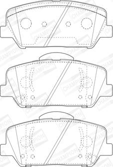 Champion 573447CH - Kit pastiglie freno, Freno a disco autozon.pro