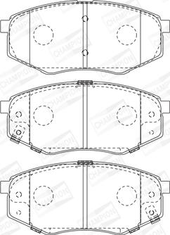 Champion 573454CH - Kit pastiglie freno, Freno a disco autozon.pro