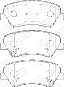 Champion 573406CH - Kit pastiglie freno, Freno a disco autozon.pro