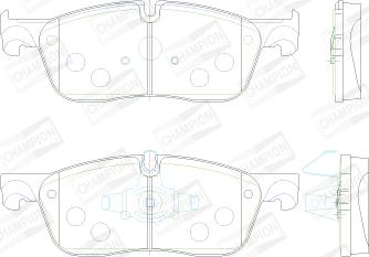 Champion 573694CH - Kit pastiglie freno, Freno a disco autozon.pro