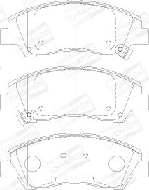 Champion 573691CH - Kit pastiglie freno, Freno a disco autozon.pro