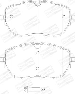 Champion 573697CH - Kit pastiglie freno, Freno a disco autozon.pro