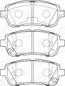 Champion 573648CH - Kit pastiglie freno, Freno a disco autozon.pro