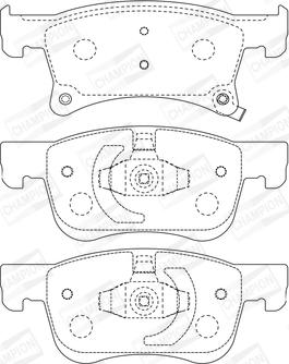 Champion 573657CH - Kit pastiglie freno, Freno a disco autozon.pro