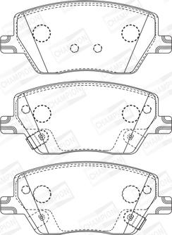 Champion 573626CH - Kit pastiglie freno, Freno a disco autozon.pro