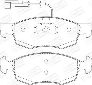 Champion 573094CH - Kit pastiglie freno, Freno a disco autozon.pro