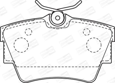 Champion 573059CH - Kit pastiglie freno, Freno a disco autozon.pro