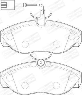 Champion 573060CH - Kit pastiglie freno, Freno a disco autozon.pro