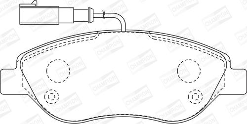 Champion 573076CH - Kit pastiglie freno, Freno a disco autozon.pro