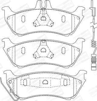 Champion 573148CH - Kit pastiglie freno, Freno a disco autozon.pro