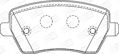 Champion 573125CH - Kit pastiglie freno, Freno a disco autozon.pro