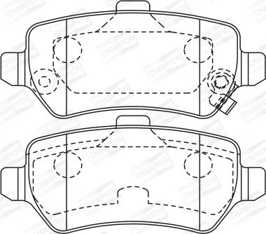 Champion 573122CH - Kit pastiglie freno, Freno a disco autozon.pro