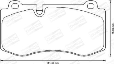 Champion 573178CH - Kit pastiglie freno, Freno a disco autozon.pro