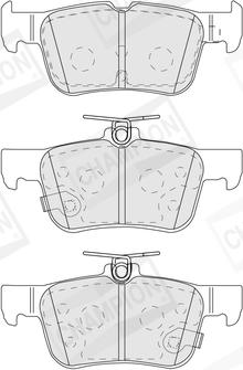 Champion 573881CH - Kit pastiglie freno, Freno a disco autozon.pro