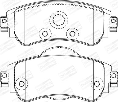 Champion 573399CH - Kit pastiglie freno, Freno a disco autozon.pro