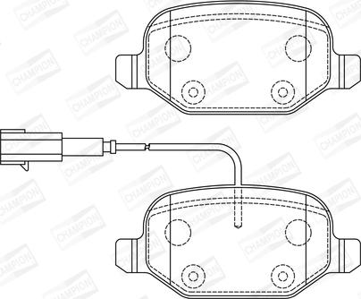 Champion 573396CH - Kit pastiglie freno, Freno a disco autozon.pro