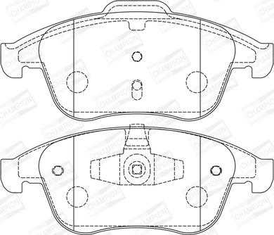 Champion 573316CH - Kit pastiglie freno, Freno a disco autozon.pro