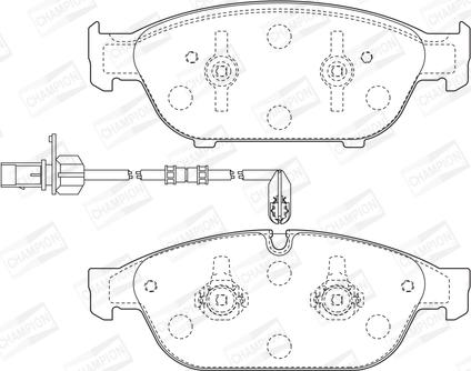 Champion 573381CH - Kit pastiglie freno, Freno a disco autozon.pro