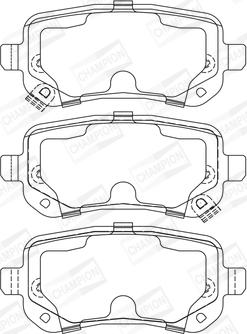 Champion 573299CH - Kit pastiglie freno, Freno a disco autozon.pro